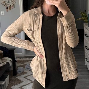 Beige Button Down